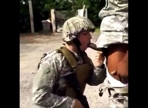 Soldier compelled to inhale ebony wood